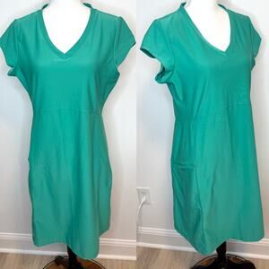 L.L. Bean Activewear Fitness Dress In Green Size Large